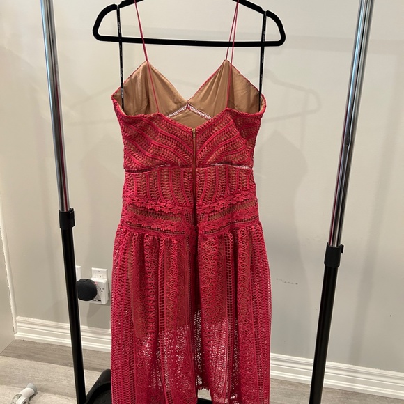 Self-Portrait Fuchsia Spiral Dress - Picture 2 of 6